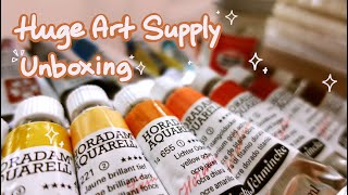 🎨 huge art supply unboxing | gifts from a dear friend