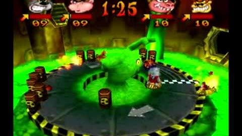 Crash Bash - Warp Room 4: Forest - 137) Toxic Dash Lv. 5
