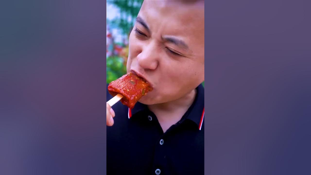 Hot!Lots of peppers for ice cream| Chinese Food Eating Show | Funny Mukbang ASMR