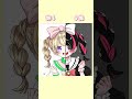 姉妹でフリー線画塗ってみた！　#フリー線画 #イラストメイキング #shorts