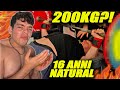 200kg di panca piana a 16 anni natural con franco bulzoni