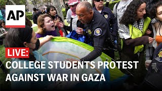 LIVE: At college campuses across the US as students protest war in Gaza