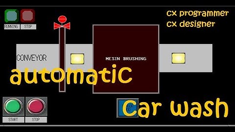 Program MESIN PENCUCI MOBIL OTOMATIS menggunakan software CX programmer dan CX Designer (Omron)