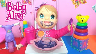 BABY ALIVE - ROTINA DA MANHÃ DA BONECA NINA! Peter Toys