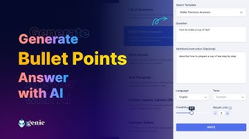 GetGenie AI Template : Bullet Point to Answer