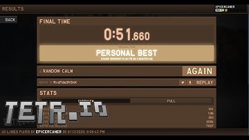 [TETR.IO] Sub 55 sprint! (51.660s)