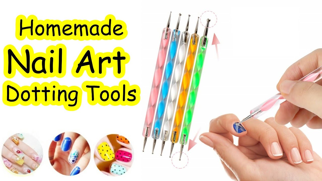 How to make nail art dotting tools at home||Sajal Malik - YouTube