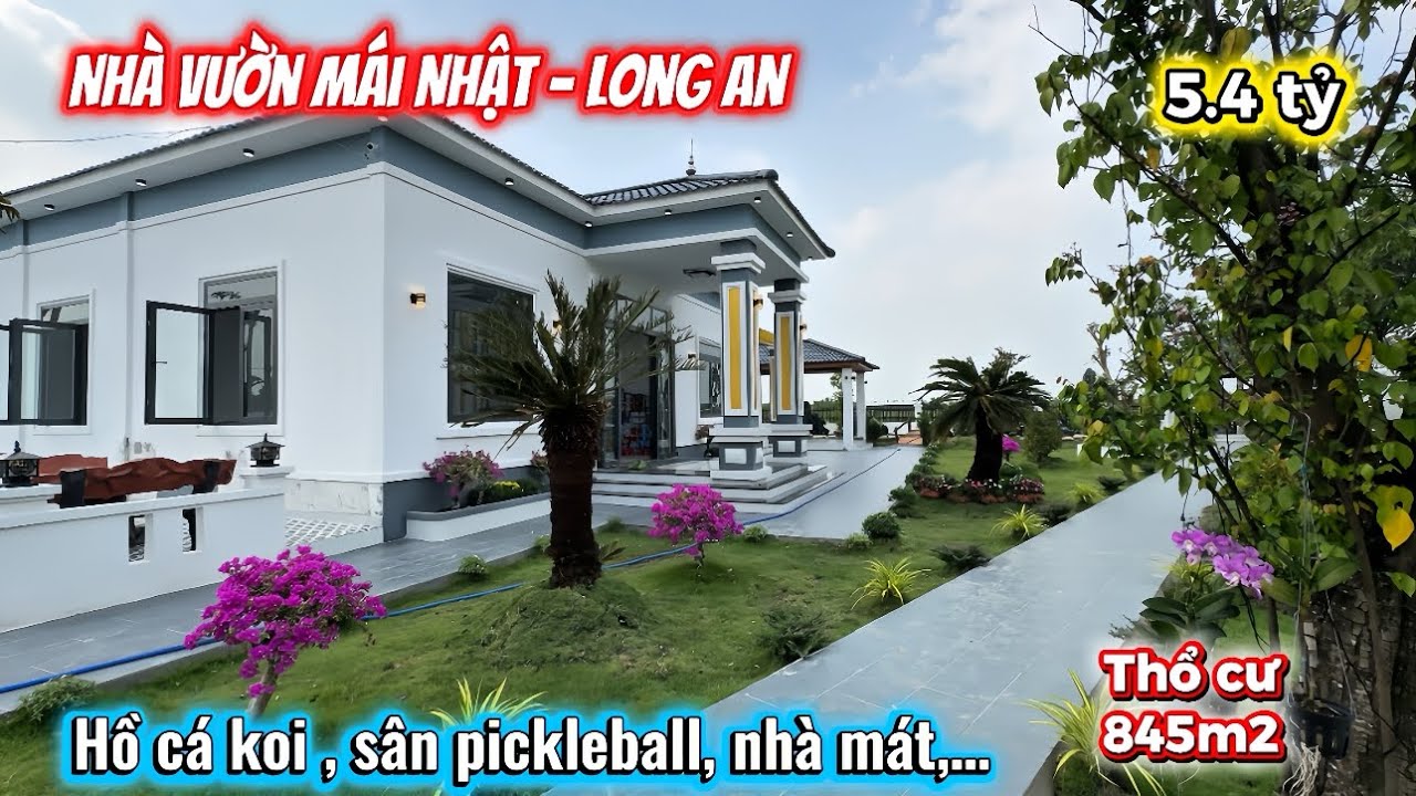 Tập 3570 ( Đã Bán ) Nhà Vườn Nghĩ Dưỡng đẹp có sân pickleball ở Long An 