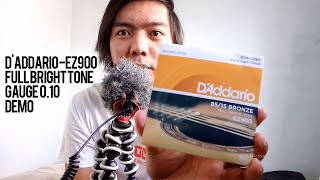 D'Addario EZ900 - Acoustic Guitar Strings - Extra Light Gauge - Gauge 10 - Demo