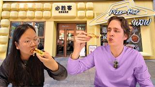 AMERICAN tries PIZZA HUT in CHINA!!!