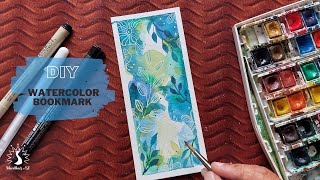 DIY Watercolor Bookmark | Easy Abstract Watercolor Painting