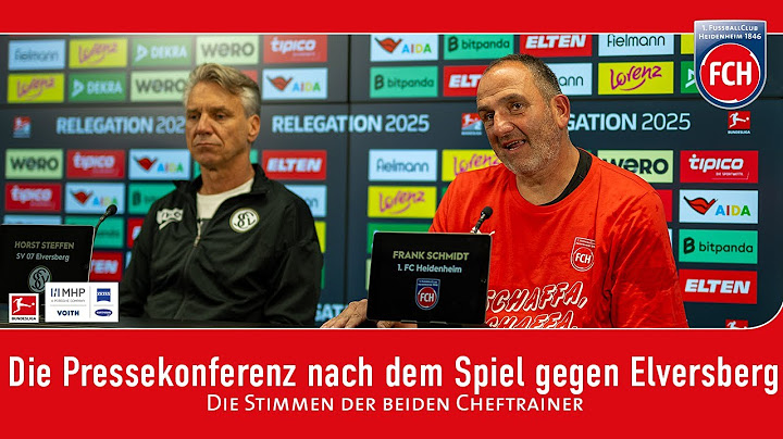 Die Pressekonferenz nach dem Spiel in Elversberg