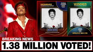 Bruno Mars JUST WON Favorite Male Artist — 1.38 MILLION Fans Voted!