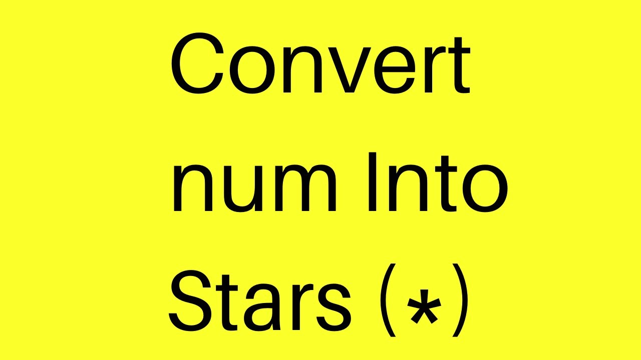 How to Convert Number into Stars in JavaScript