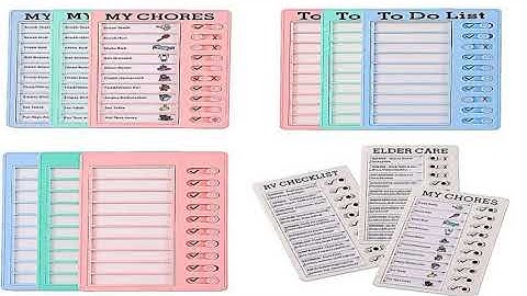 Reusable My Chores Checklist Daily Planner Memo Plastic Board Chore Chart Responsibility Behavior