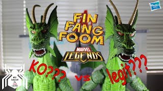 Marvel Legends FIN FANG FOOM BAF Comparison Legit vs KO