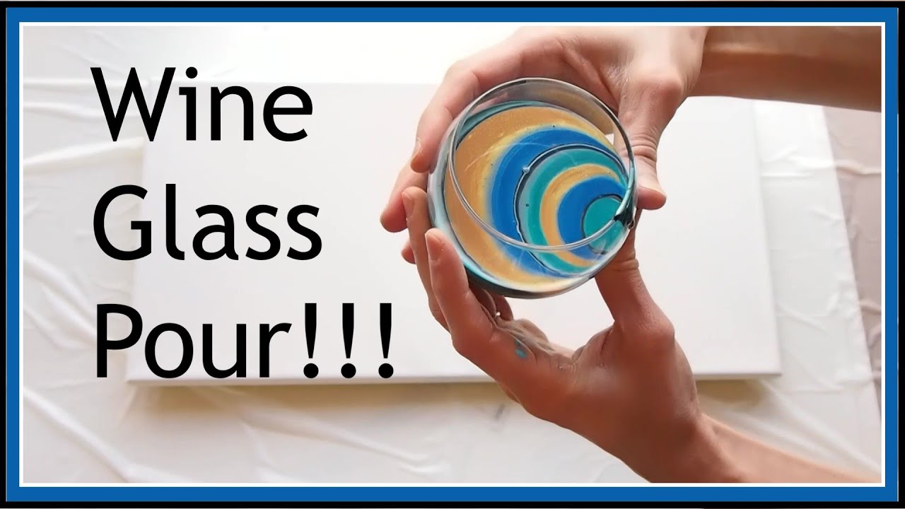 WINE GLASS WATERFALL 🍷Relaxing Fluid Acrylic Pour from Wine Glass