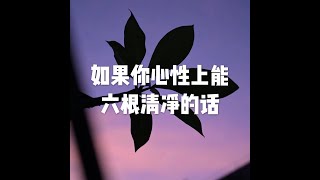 201905 如果你心性上能六根清净的话51221