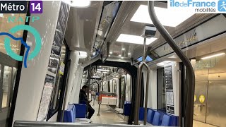 🚈(RATP) - Métro 14 : Trajet de Olympiades ➡️ Mairie de Saint-Ouen