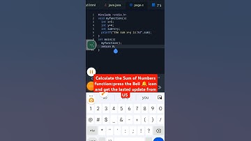 Calculate the Sum of Numbers function #shorts #calculate #numbers #function #printf#return#coding