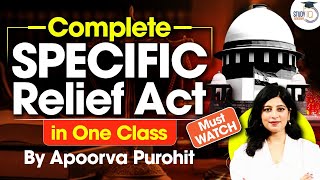 Complete Specific Relief Act In One Class  Superfast Revision  All State Judiciary