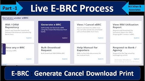 Live ebrc Process 1| how to generate ebrc from dgft site | ebrc view and print | ebrc cancel