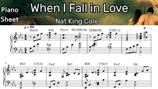 When I fall in Love / Piano Sheet Music /   Nat King Cole / by SangHeart Play