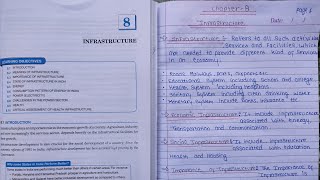 NCERT Notes for Class 12 indian economic development Ch.8 - Infrastructure(notes in discription)