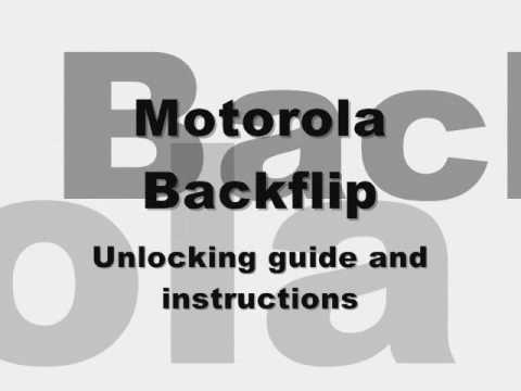 How to Unlock Motorola Backflip MB300 network by subsidy code instructions - free Cingular At&t ATT - YouTube