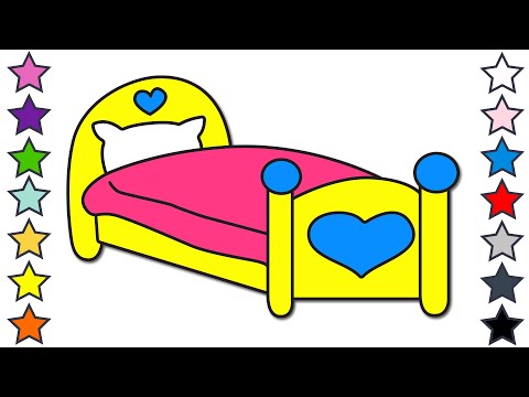 How to Draw a Bed | Drawing Coloring