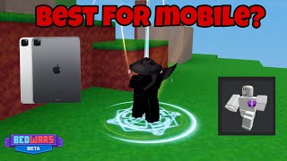 Using the BEST ANIMATION COMBO for MOBILE (Roblox Bedwars)