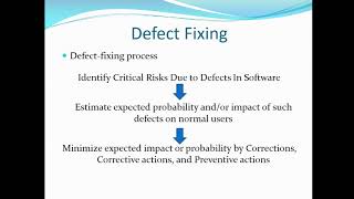 Defect Management and Process