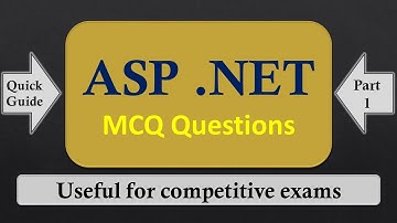 ASP .NET | MCQs | Part - 1 | Important for all competitive exams.