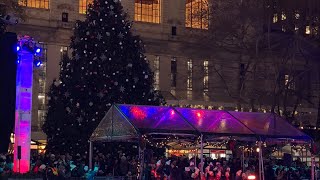 NYC LIVE 2019 Bryant Park Tree Lighting and Ice Skating Part 1 (December 5, 2019)