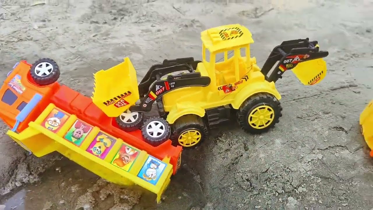 Construction Vehicles for Kids | Dumper Truck Accident and JCB Rescue Fun Toy Video