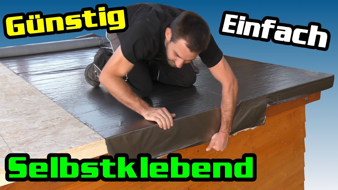 Flachdach abdichten | Kaltklebende Aluminium-Dachbahn | #4.Teil