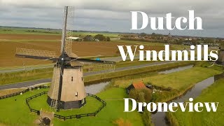 Dutch Windmills Droneview 4K Ultra-Hd