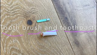 How to make American girl doll toothpaste and tooth brush 🦷