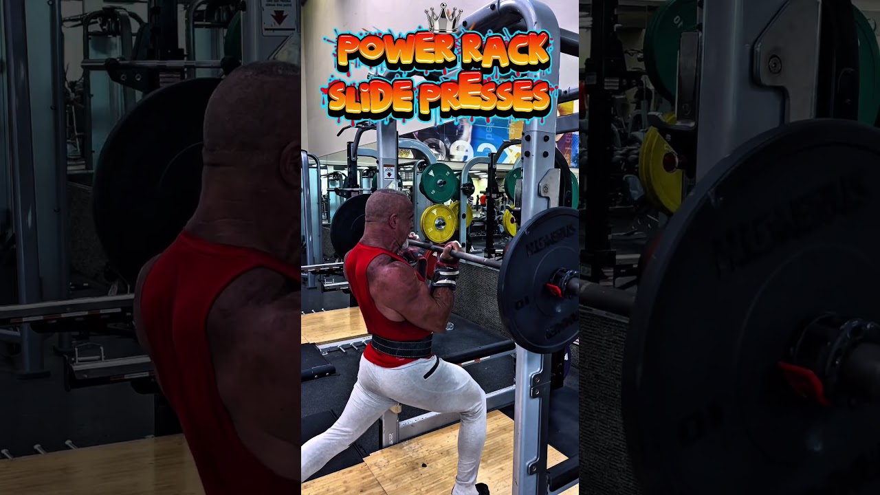 POWER RACK SLIDE PRESSES FOR FRONT DELTS #shoulders #workout #motivation #workouttips