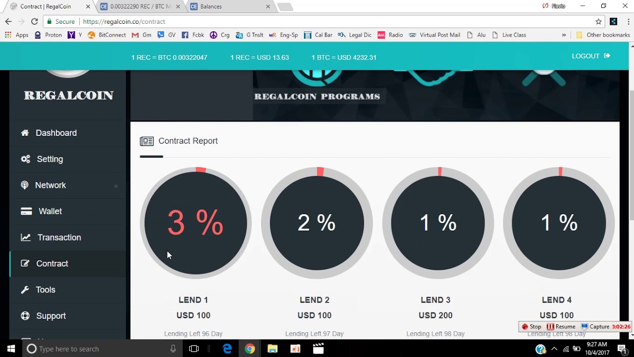 REGAL COIN ROCKS! Buying regalgoin, Lending demonstration