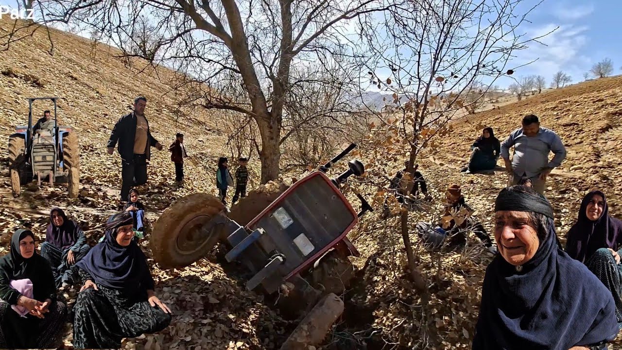 😭“Tractor falling into a ravine