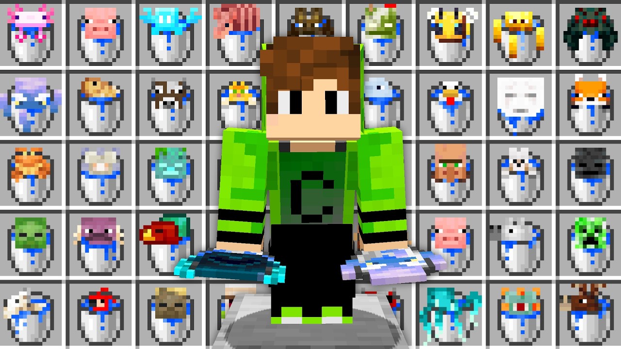 Cadres PUT Every MOB in a BUCKET in Minecraft!