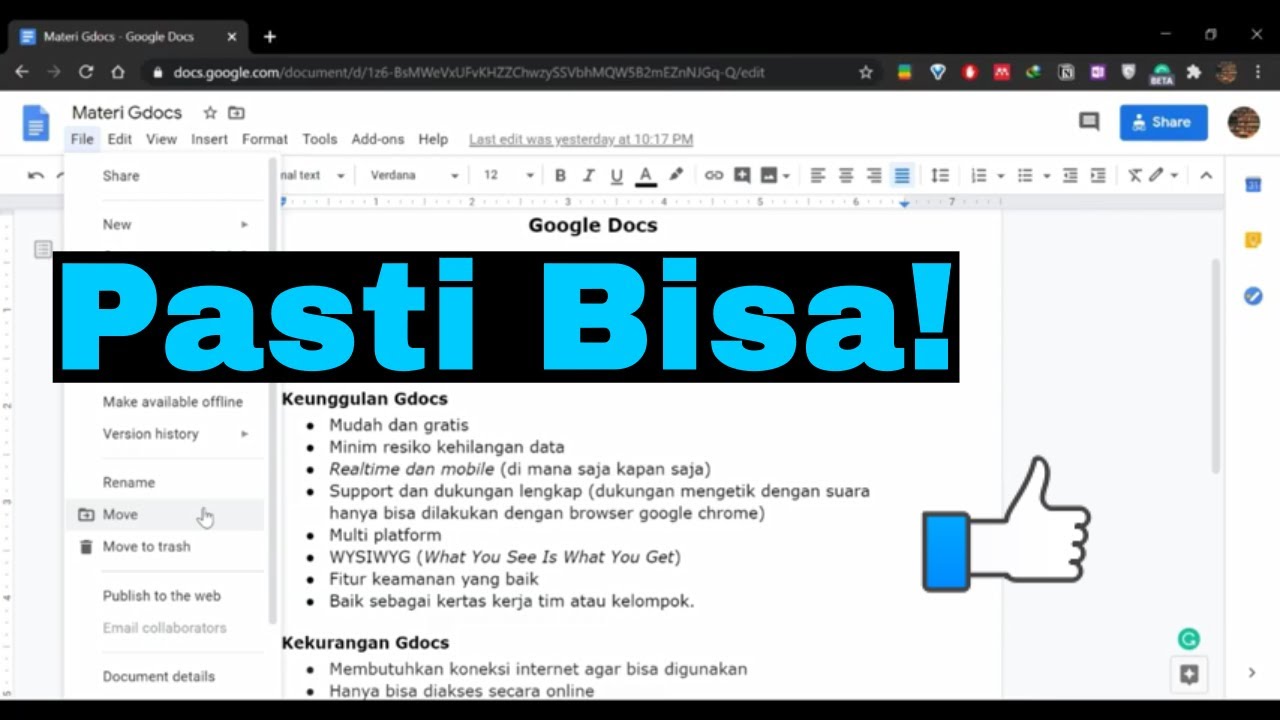 Tutorial Menggunakan Google Dokumen | Gdocs - YouTube