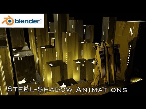 Blender 2.8 Sci-fi World Timelapse