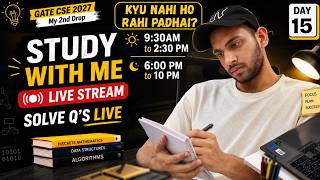 🔴Solve Q's Live | Let's Study Together | GATE CS 2027 Preparation | G4Gate
