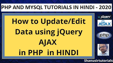 Update Data using jQuery AJAX in PHP and MYSQL in Hindi