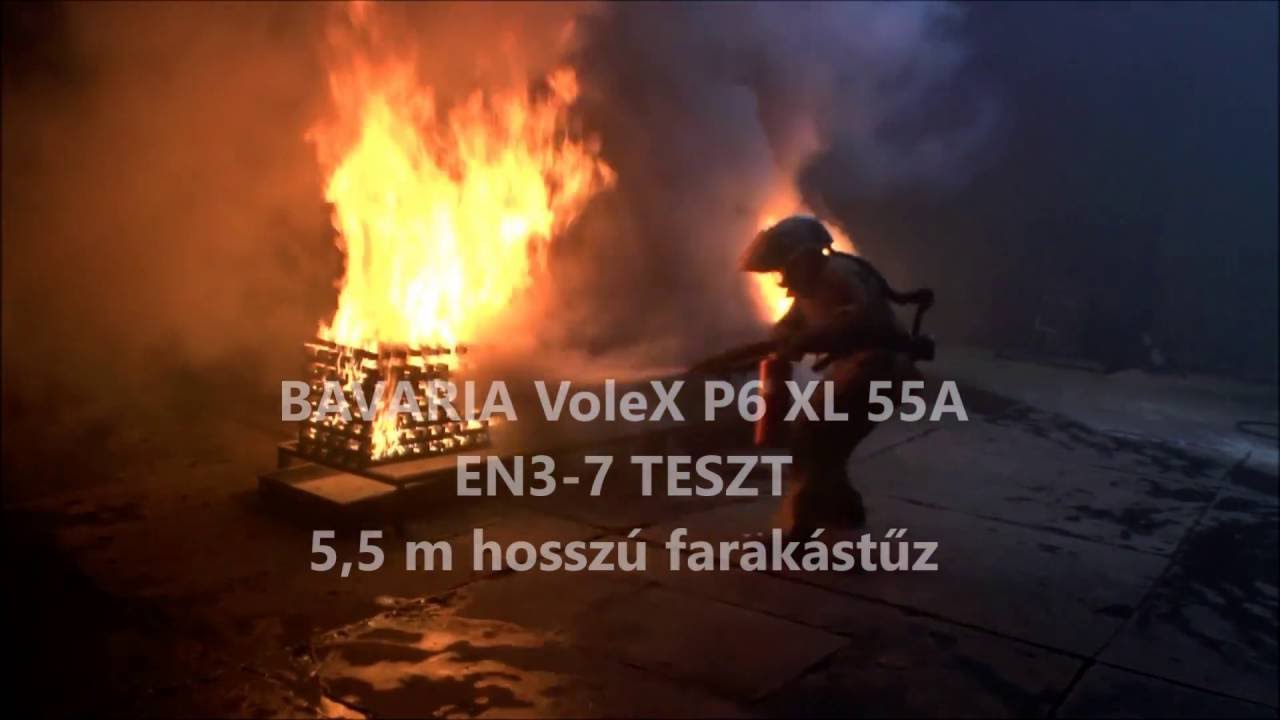 BAVARIA Volex P6 XL 55A 233B C 6 kg-os porral oltó tűzoltó készülék  ( poroltó teszt )