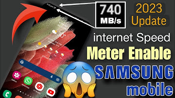 All Samsung Mobile : How To Enable Official internet Speed Meter 😱 Galaxy S21,A51,A50, M31, M20, M30