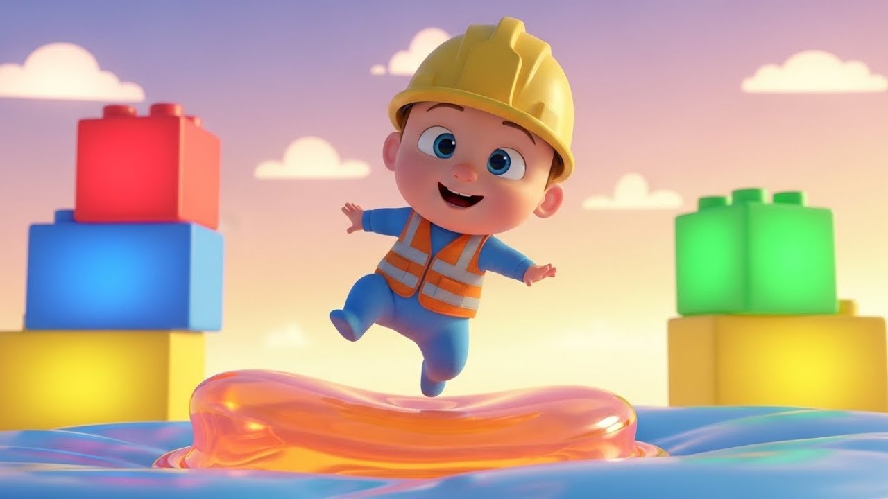 Roblox Baby Builder escorregou no Obby AV1 | Rima Infantil | Canções para Crianças