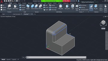 66: 3D Fillet and Chamfer (AutoCAD Tutorial)